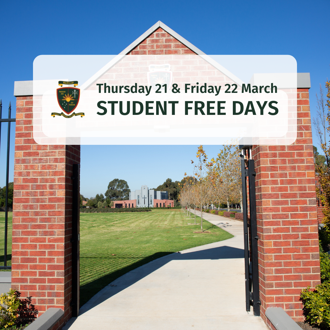 Student Free Days Term 1 2024 MacKillop College Werribee